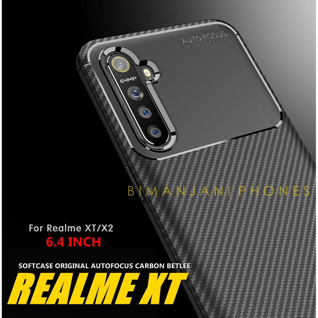 Realme XT - X3 Superzoom - Realme 5 Pro - Realme 5 Soft Case Auto Focus Carbon Betlee Original