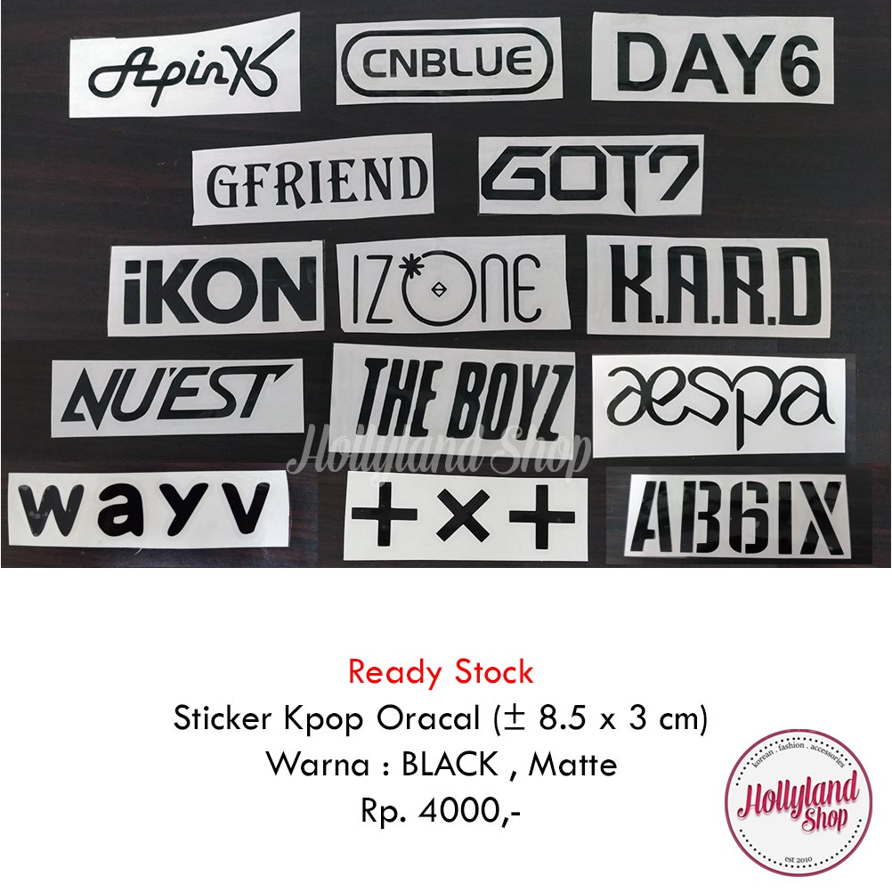 

Sticker Cutting BLACK MATTE (3pcs) (DAY6, GFriend, GOT7, iKON, WayV, T X T, The Boyz, dll) Unofficial