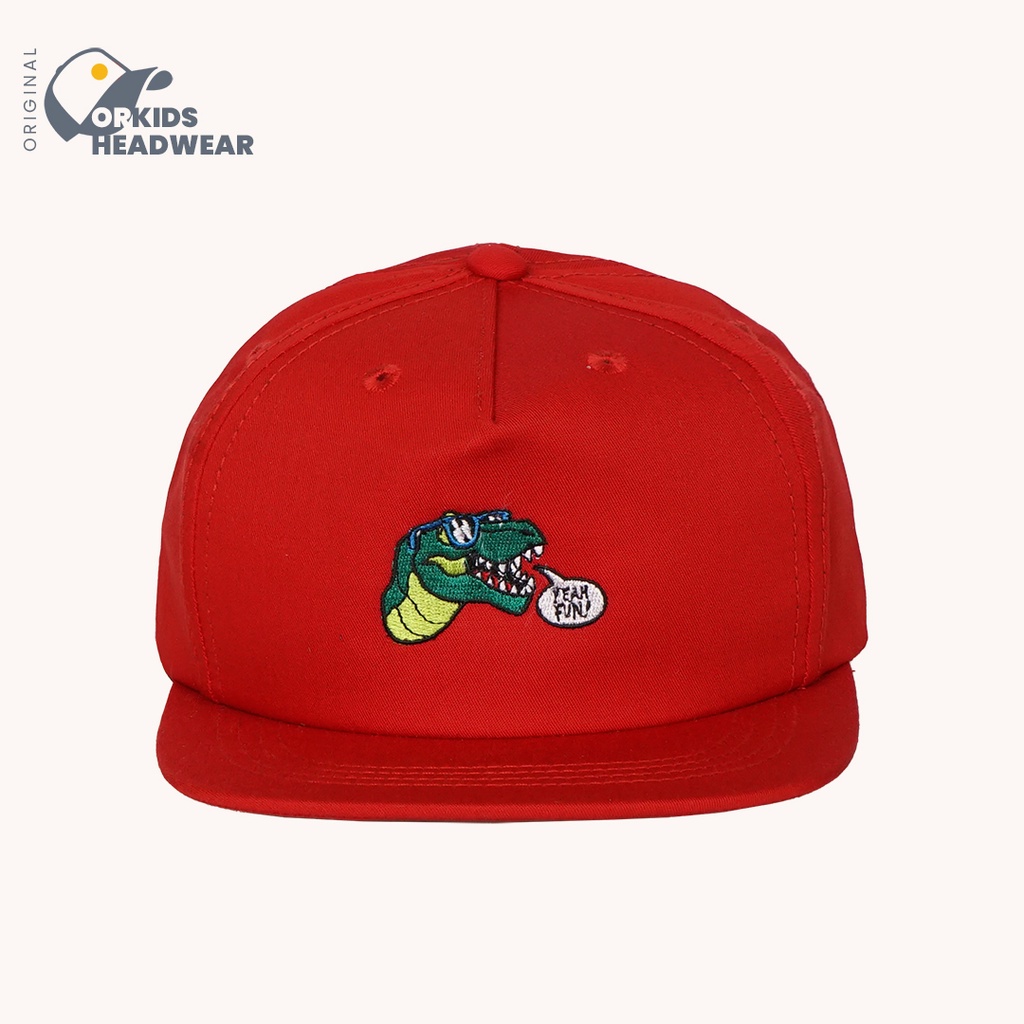 ORKIDS Topi Anak Laki Laki Snapback Newera Dinofun Red-2
