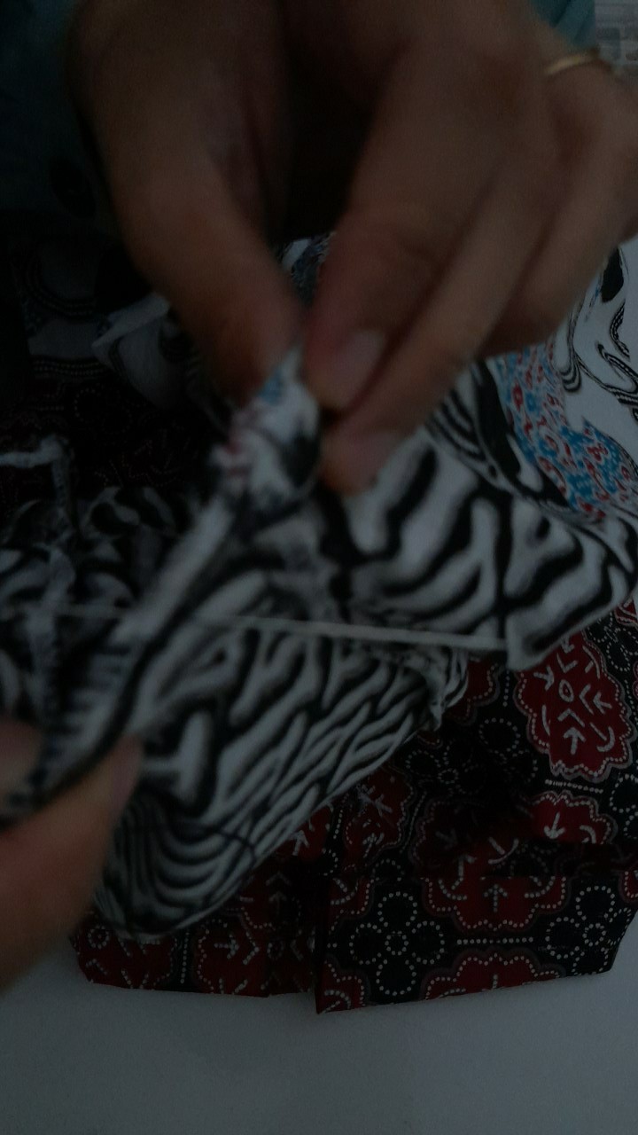 Batik Couple Keluarga Sania Ruffle Ori Ndoro Jowi Dnt Matahari Merah