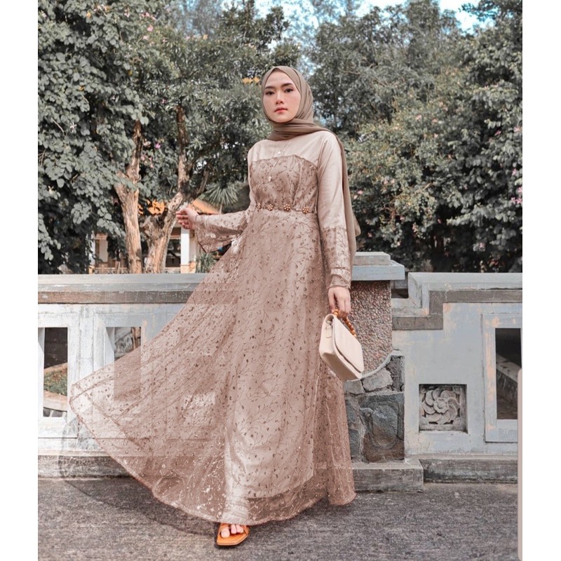 JCZ- Maxi Rachel / Maxi wanita Lebaran Terbaru / Gamis wanita kekinian / Gamis premium