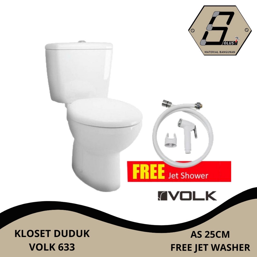 Jual KLOSET / WC DUDUK VOLK 663 AS 25CM WASHDOWN DUAL FLUSH FREE JET