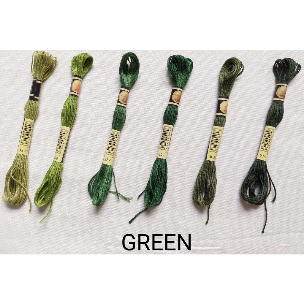 Benang Sulam CXC (Similar to DMC) GREEN SERIES