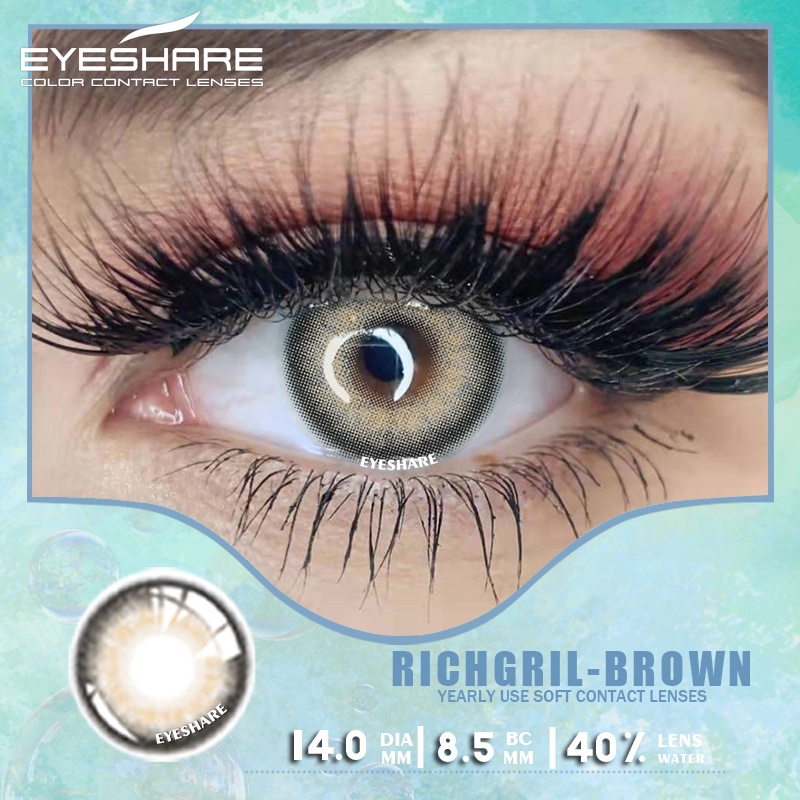 [COD] RICH GIRL SERIES kontak softlens x 2 nicelook color big eyes DIA 14.0mm normal minus(0.00) kadar air 40%/ mata korea/ free lenscase/ softlen berwarna / lensa warna