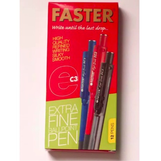 

BOLPEN FASTER CETEK EC3 0.7 MM HITAM PULPEN BALLPOINT EXTRA FINE ANTI MACET PREMIUM ORIGINAL MURAH