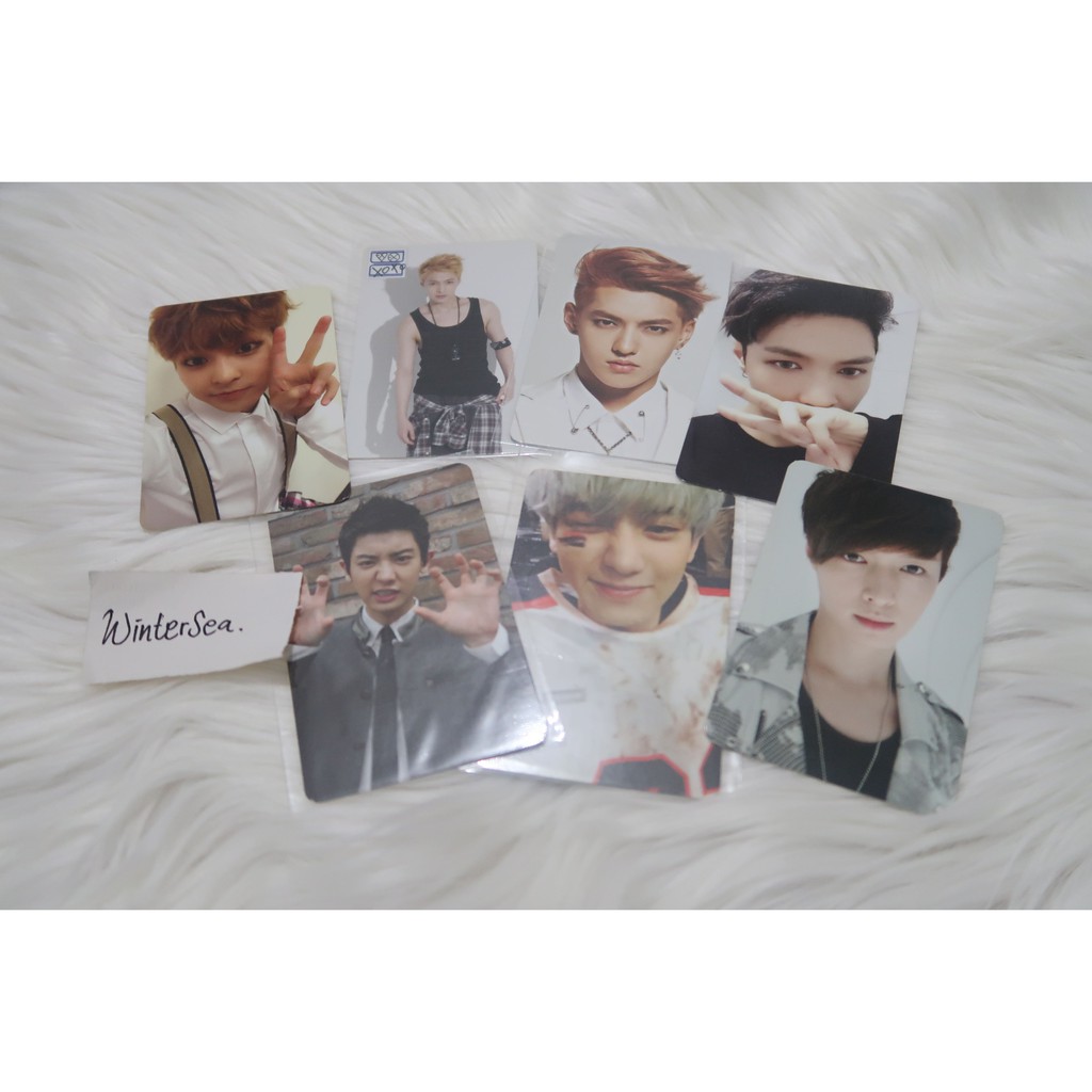 EXO OFFICIAL PHOTOCARD - CHANYEOL/LAY/KRIS/GROWL/LOVE ME RIGHT/MIRACLE IN DECEMBER