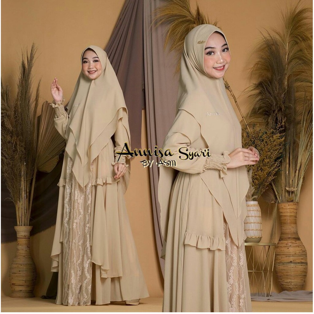 SYARI MEWAH PAKAIAN WANITA DRESS ORIGINAL BY ANNISA SYAR'I BY ASM TERBARU 2021
