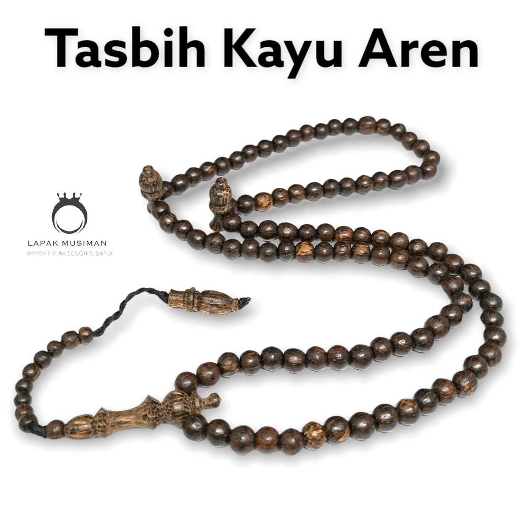 [Bayar di Tempat] Tasbih 99 Butir Kayu Aren Asli Garansi Tasbih Muslim