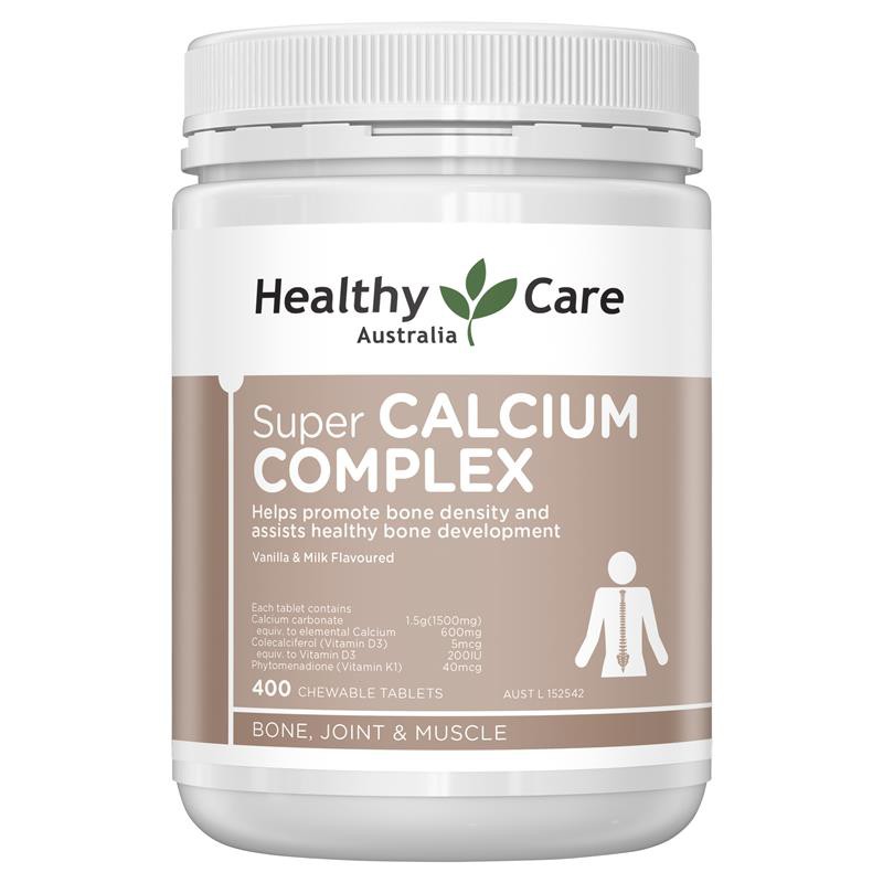 Healthy Care Super Calcium Complex 400 Cheable Tablets