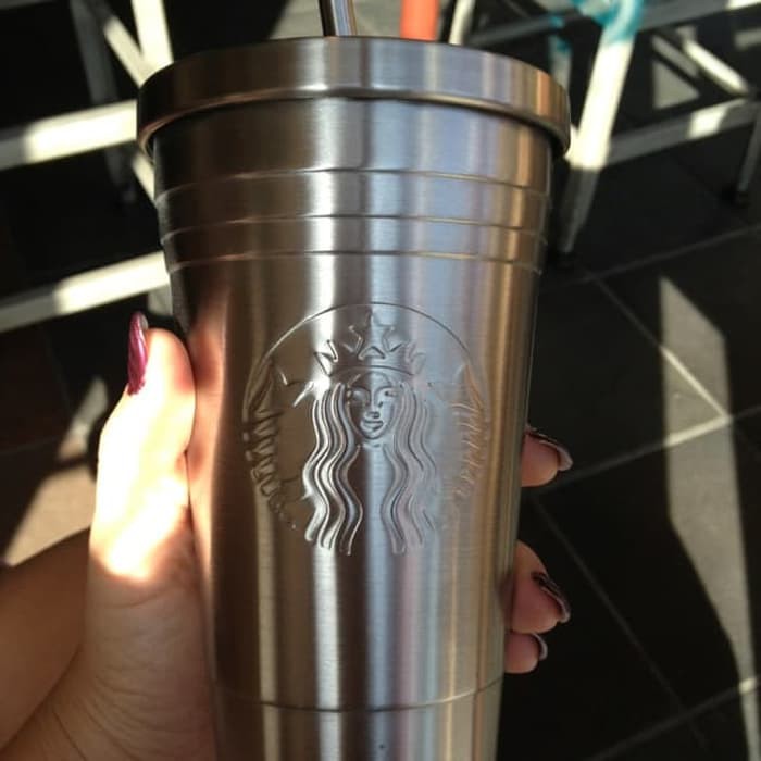 Starbucks tumber 16oz / 473ml with straw Stainless LIMITED OFFER!!