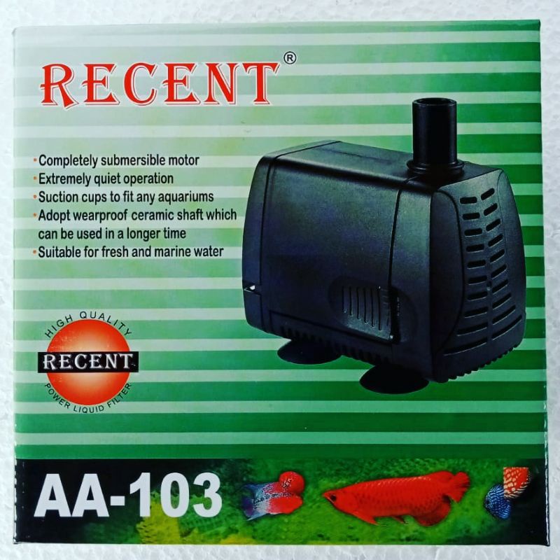 pompa RECENT AA 103 submersible pump mesin filter celup ph 2000 Lph waterpump kolam akuarium air terjun hidroponik