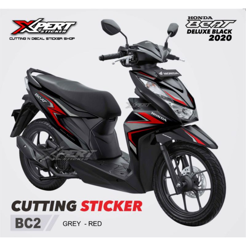 Decal cutting sticker honda beat deluxe 2020 black modifikasi motor