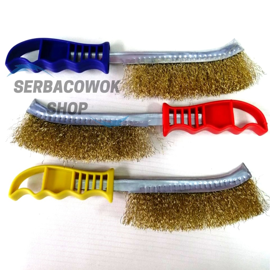 Sikat Kawat Kuningan Model Gagang Sikat Baja Kuningan Bengkok Knife Brushes Termurah Berkualitas