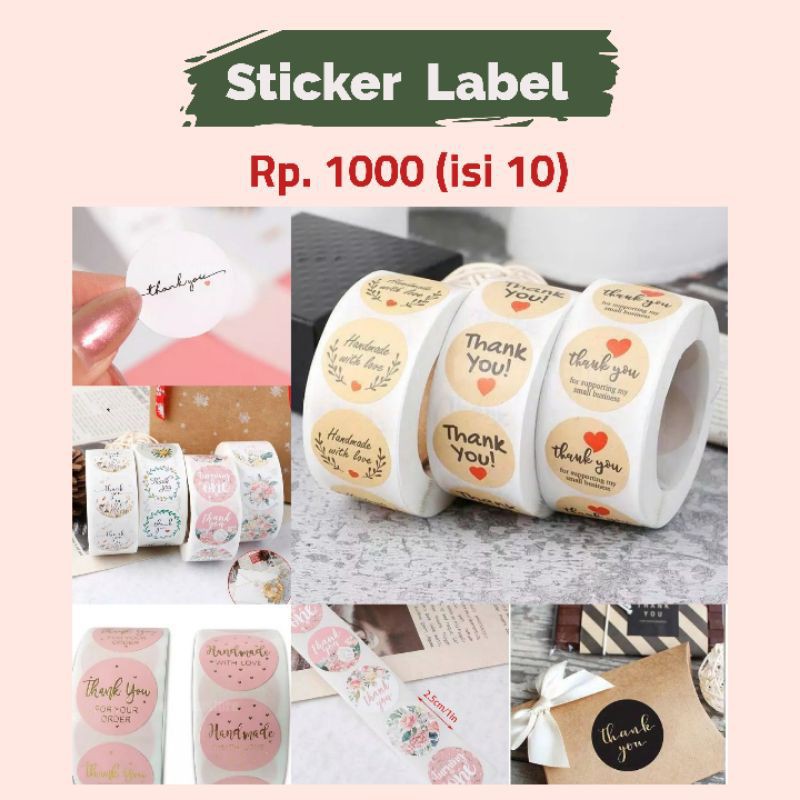 Jual Stiker Label Thank You Sticker Label Handmade Segel Kemasan Segel