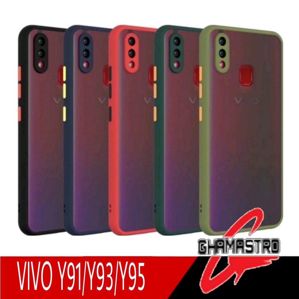 Case VIVO Y91, Y93, Y95, NEW Camera Protect Hard Soft Armor Matte