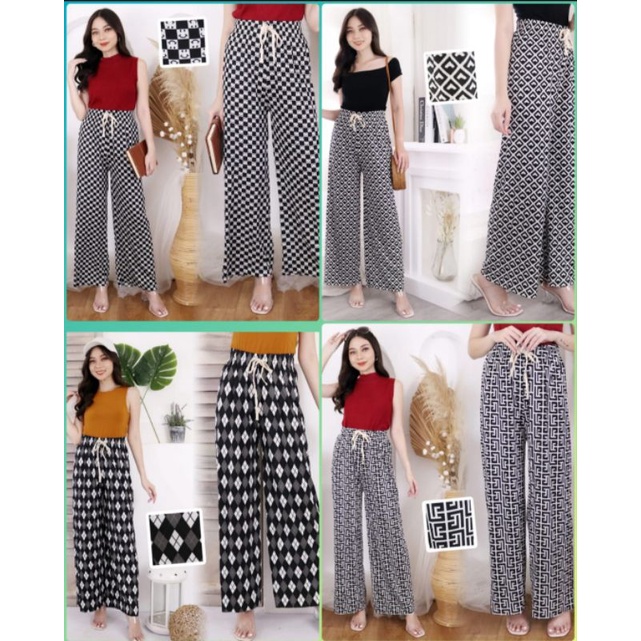 NEW CELANA KULOT PLISKET FULLPRINT IMPORT / CELANA IMPORT MURAH / CELANA MURAH