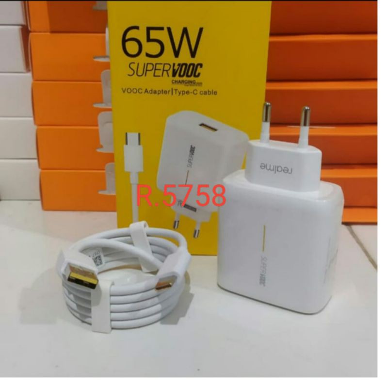 Charger Realme 65W Super VOOC Realme 6 Pro Realme 7 Pro X2 Pro Original