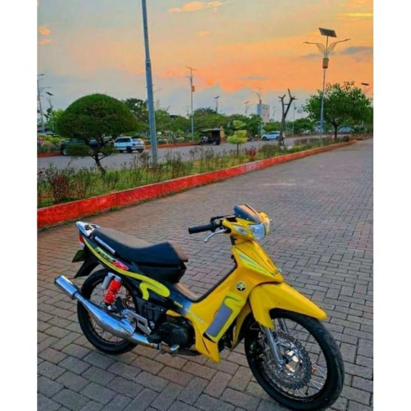 striping sticker standar Yamaha fiz R caltex kuning