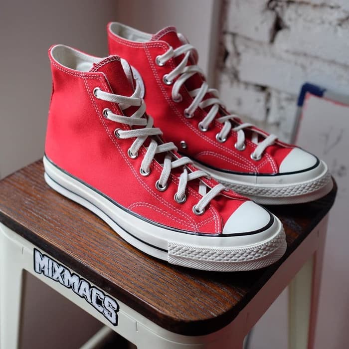 Jual CONVERSE CHUCK TAYLOR 70s HIGH HI ENAMEL RED EGRET ORIGINAL BNIB - 42 terbaik