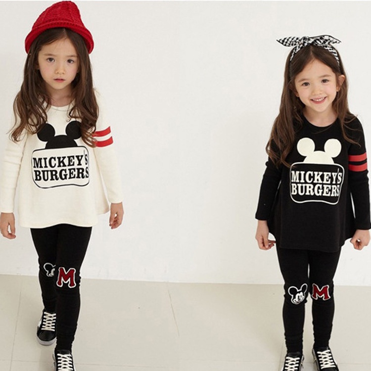 2-8TH BAJU SETELAN ANAK PEREMPUAN KAOS LENGAN PANJANG &amp; CELANA PANJANG LEGGING IMPORT HIGH QUALITY