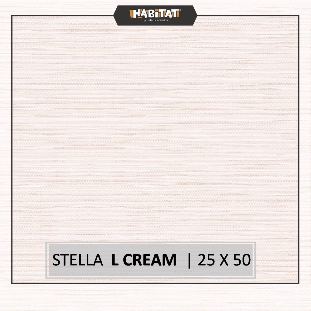 Jual MilanTiles HABITAT Stella Light Cream 25x50 cm Shopee Indonesia