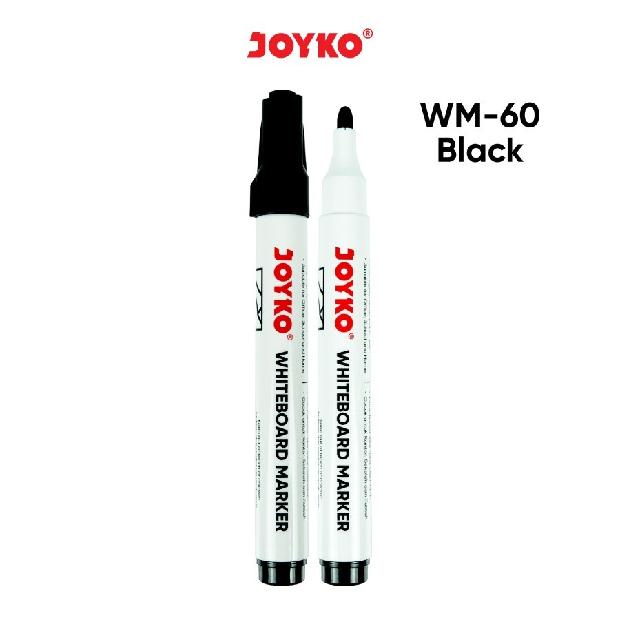 

Spidol Papan Tulis Joyko WM-60 Dapat Dihapus Whiteboard Marker Black Per Pcs