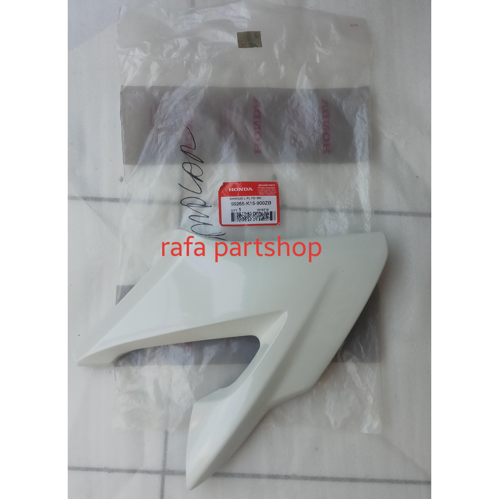Shroud Sayap Kuping Tangki Kiri CB150R CB 150 R OLD Lama 2012-2015 Putih 50265K15900ZB ORI AHM
