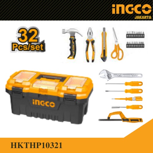 Tool Box 32pcs Hand Tools Set INGCO HKTHP10321 Kotak Perkakas Toolbox