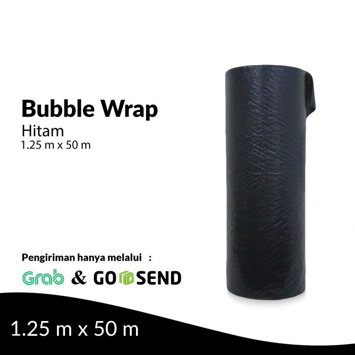 

Bubble Wrap Hitam Roll / Bungkus Kemasan plastik Bubble 1.25 m x 50 m
