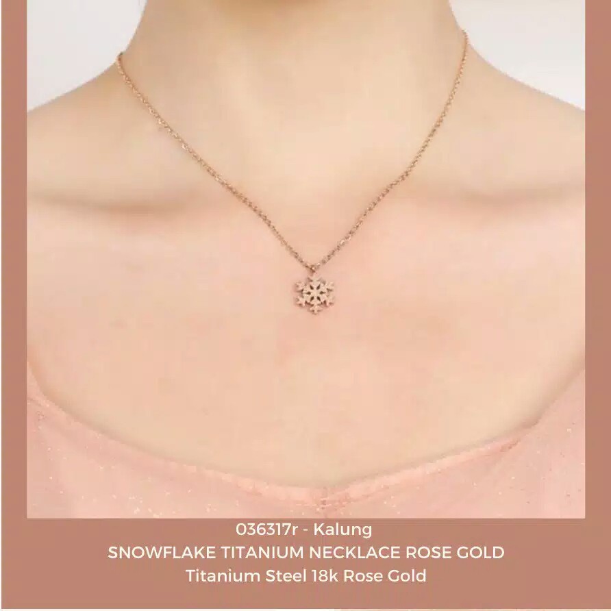 GG Kalung SnowFlake Titanium Stainless Steel 316L#KL-121