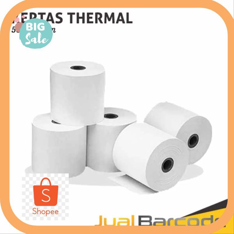 

Termurah KERTAS THERMAL 58 X 48 mm - Roll Kertas Kasir Thermal Kekinian