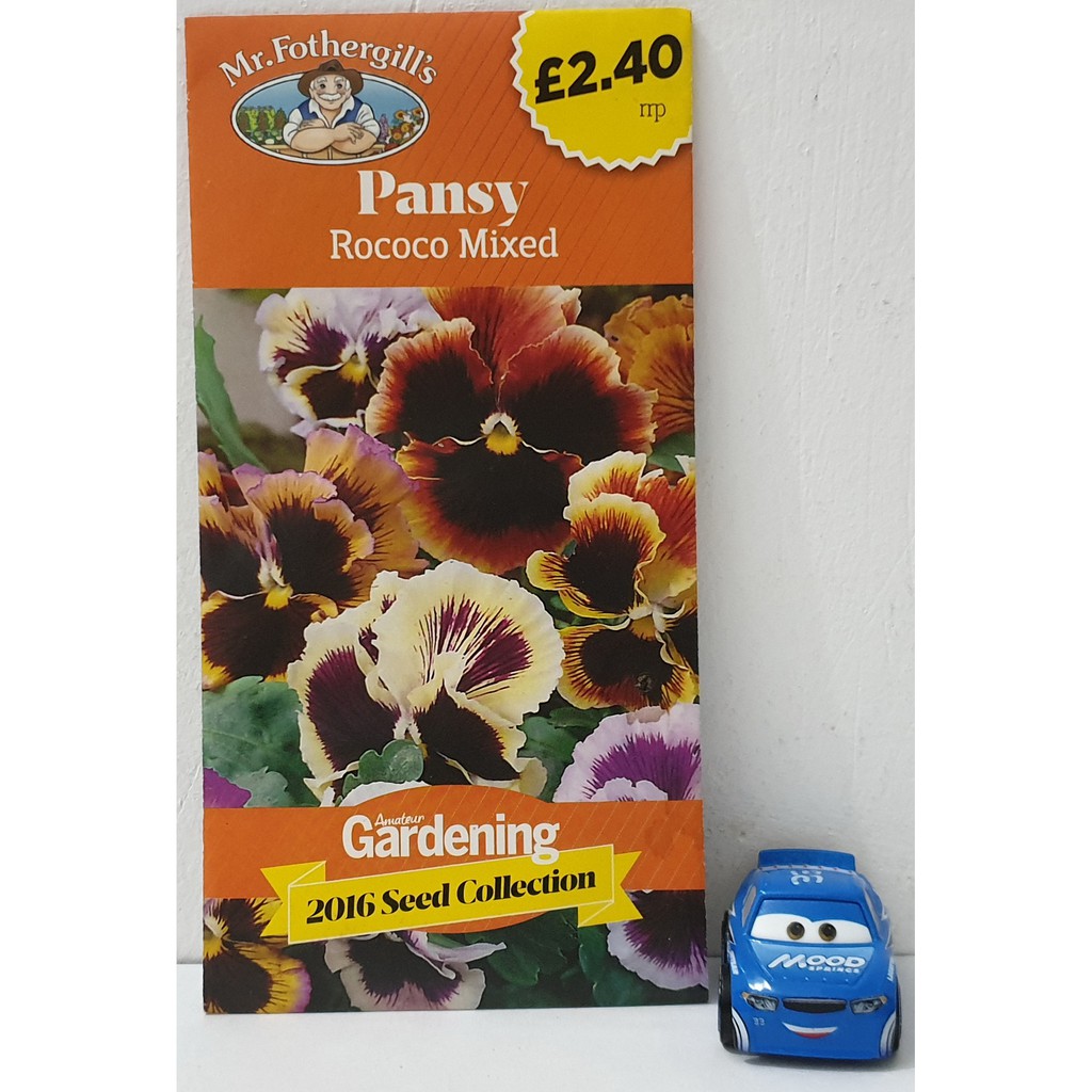 Benih Bunga Mr Fothergills Pansy Rococo Mixed Pack Original UK