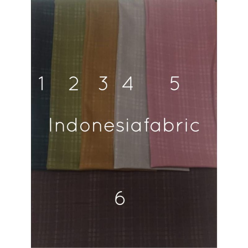 Kain bahan Wolfis Wolvis Woolpeach embos emboss motif Kotak Burberry