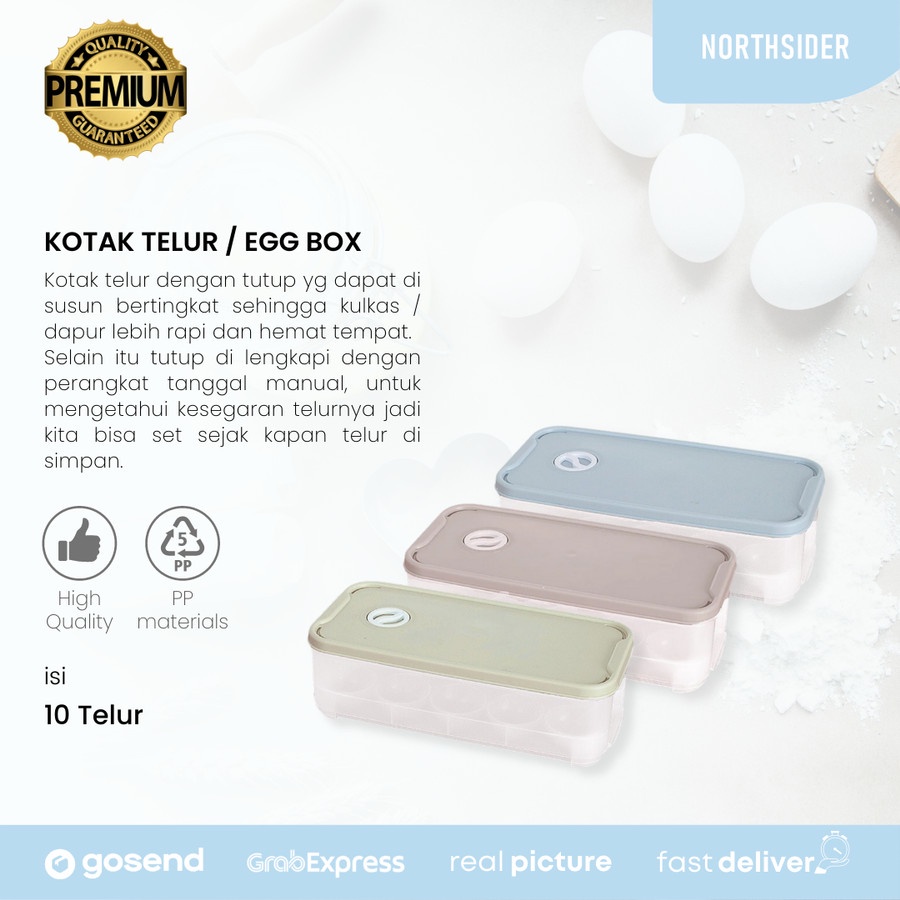 KOTAK TELUR | EGG BOX | TEMPAT PENYIMPANAN BOX TELOR ISI 10