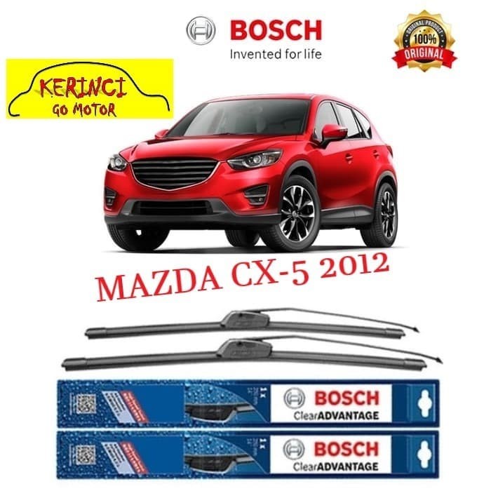 WIPER BOSCH CLEAR ADVANTAGE MAZDA CX-5 2012 24&quot; &amp; 18&quot; SEPASANG WIPER