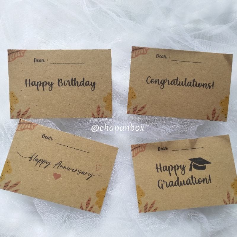 

Kartu Ucapan Kertas Kraft Vintage Aesthetic