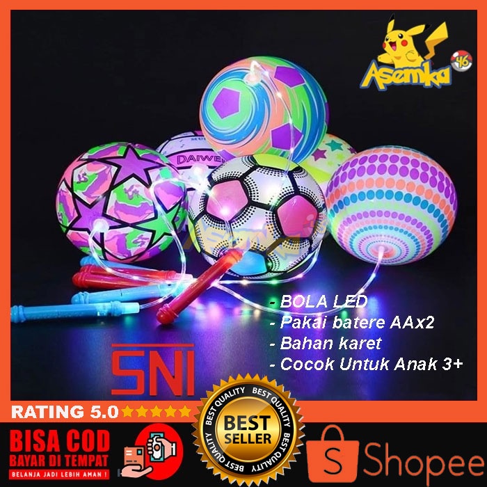 [COD] Mainan BOLA LED STICK nyala lampu anak tendang bola