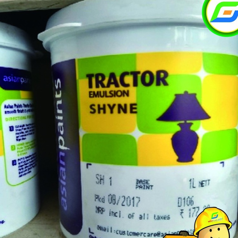 Asian Paint Tractor Shyne Cat Tembok Interior sedikit Kilap - cat tembok kiloan dinding warna
