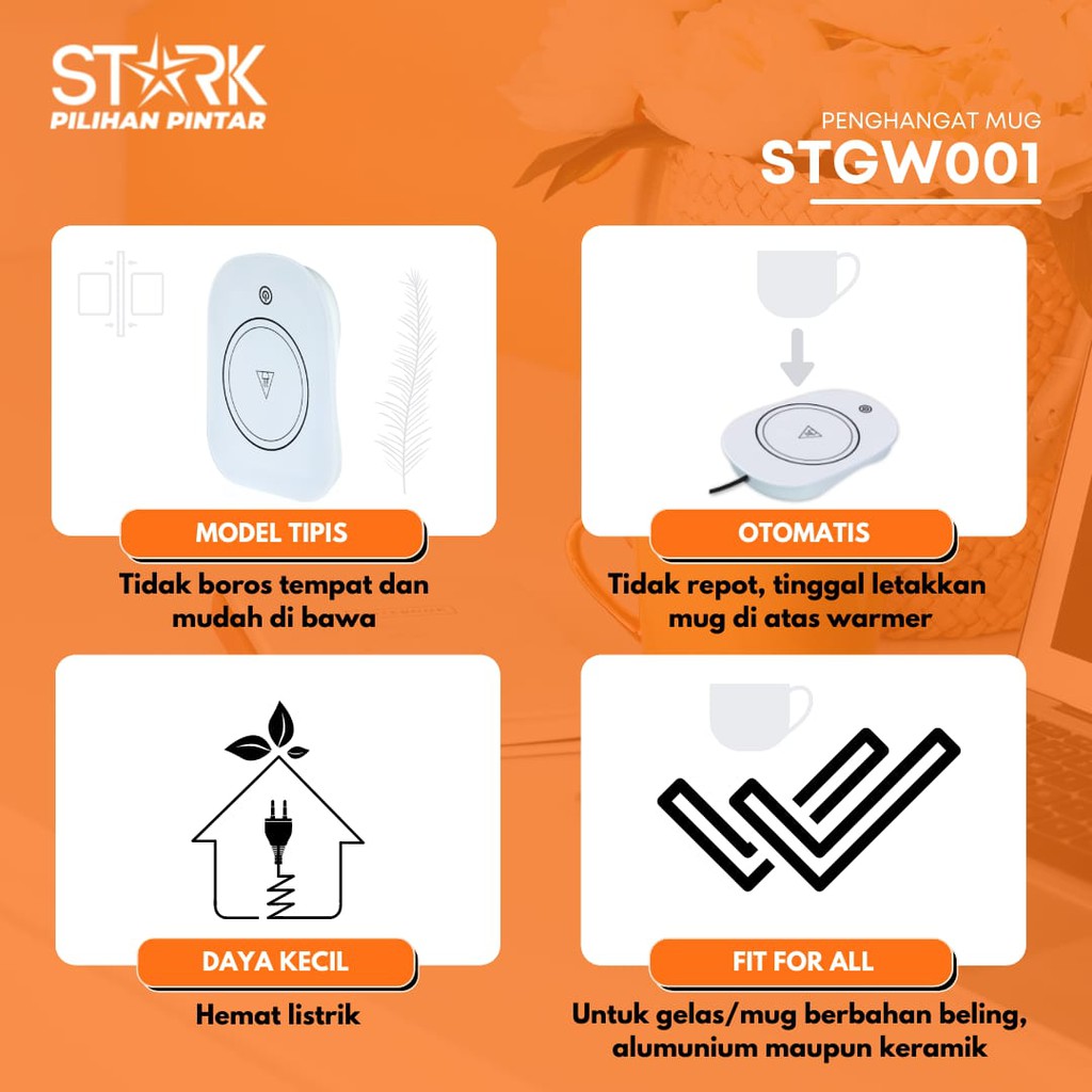 Glass Warmer/Pemanas Cangkir Stark STGW-001N