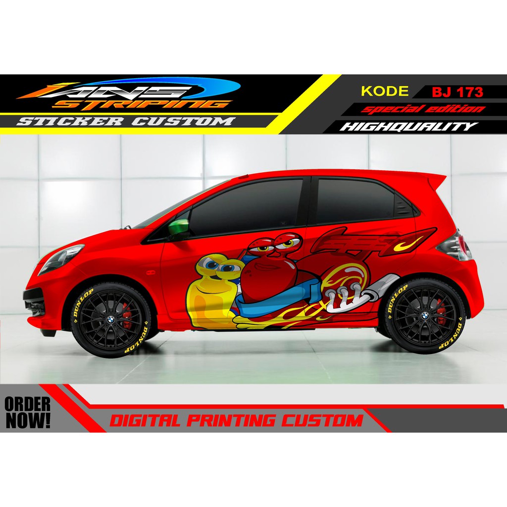 STICKER DECAL HONDA BRIO / STICKER HONDA JAZZ / STICKER DECAL MOBIL JAZZ / DECAL STICKER MOBIL HONDA