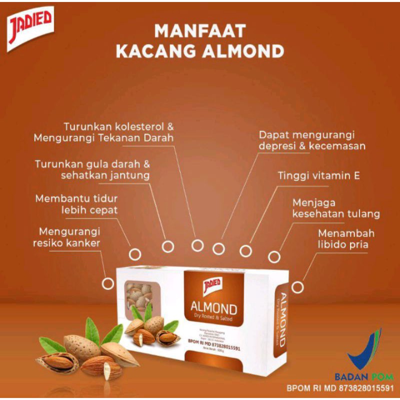 

Jual Kacang Almond Panggang 500 Gram