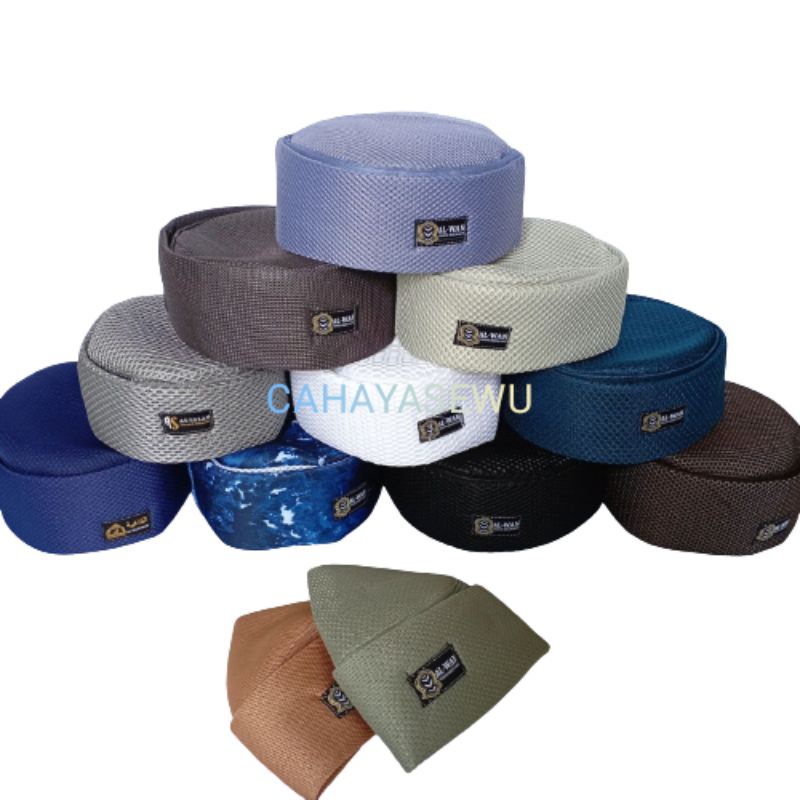 Peci Jaring Spon Busa Bulat Sarang Tawon Habasya Kopiah Dewasa Ijazi Sagofah Songkok Haji malaysia