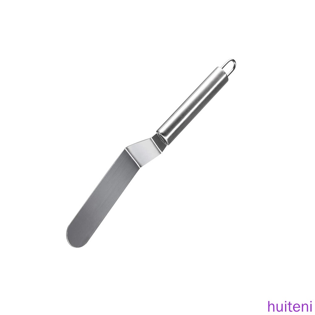 Spatula Bahan Stainless Steel Dengan Lubang Ukuran 10 Inch Untuk Dekorasi Kue