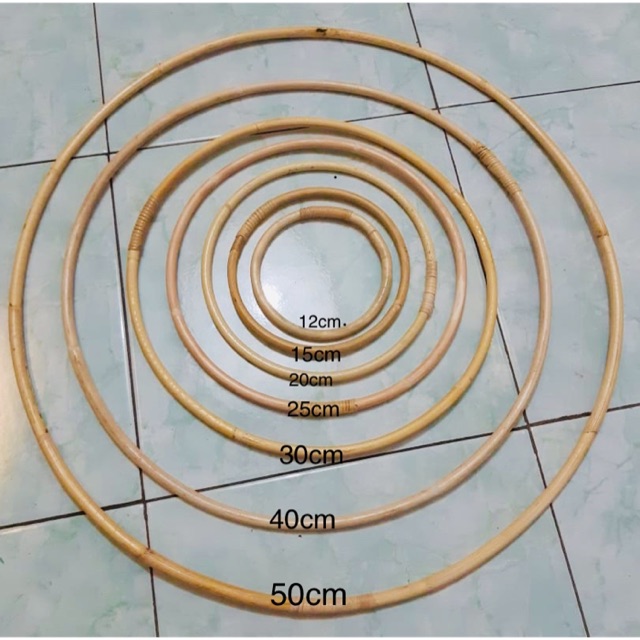 Ring rotan, (kore) kerajinan macrame tebal 1cm