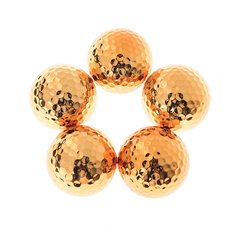 【Theredsunrisesiwy.id】1pc golf balls novel ball golf equipment gold color