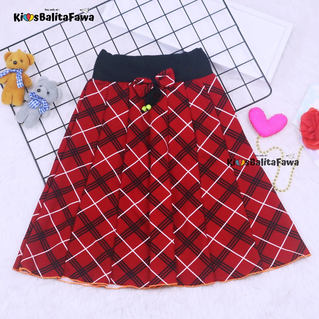 [MOTIF] Rok Pita Bianca uk 8-10 Tahun / Skirt Pendek Polos Motif Anak Perempuan Cewek Bawahan Umbrella