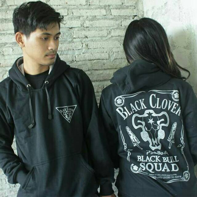 black bulls hoodie black clover