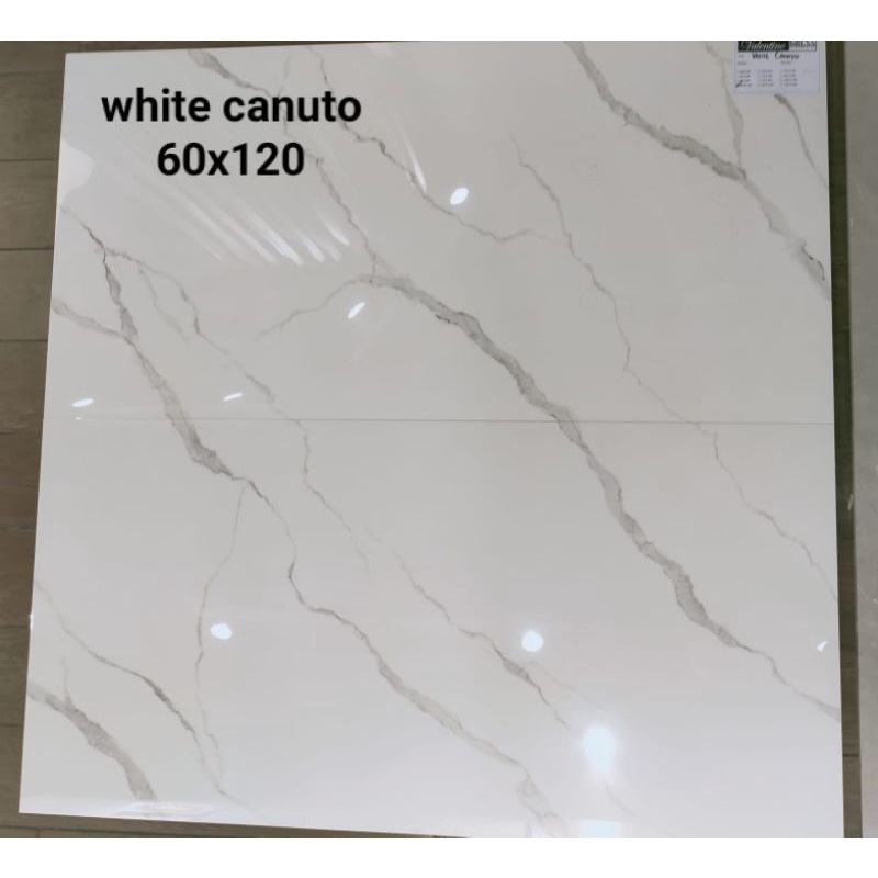 Granit lantai Valentino white canuto 60×120