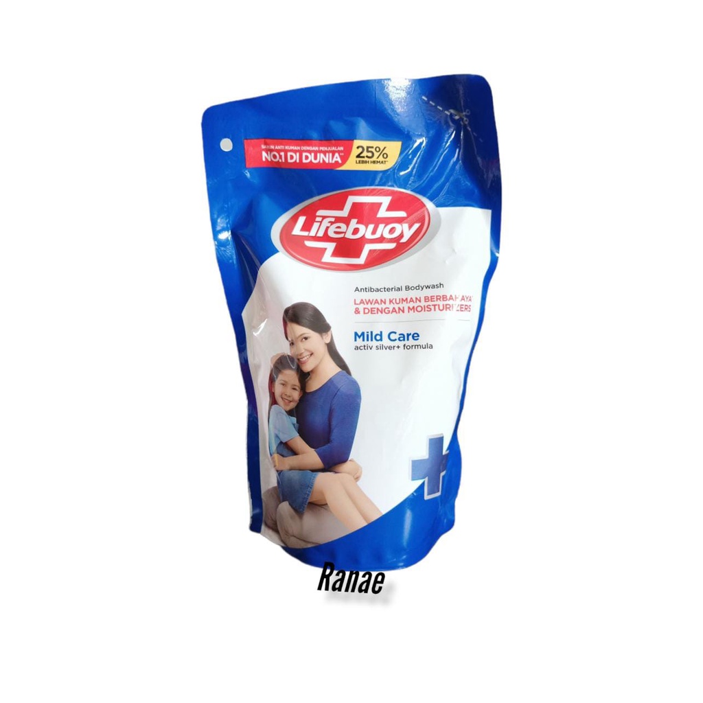 Lifebuoy Mild care Biru Sabun Mandi Refill Cair 400mL 250ml