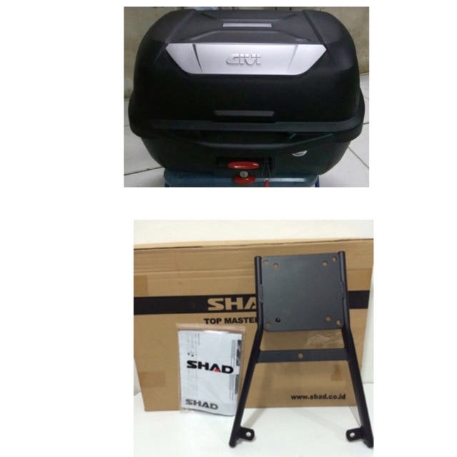 Bracket box shad vario 150 125 breket box shad vario 150 125 dan box givi e43 ntl givi e 43 ntl
